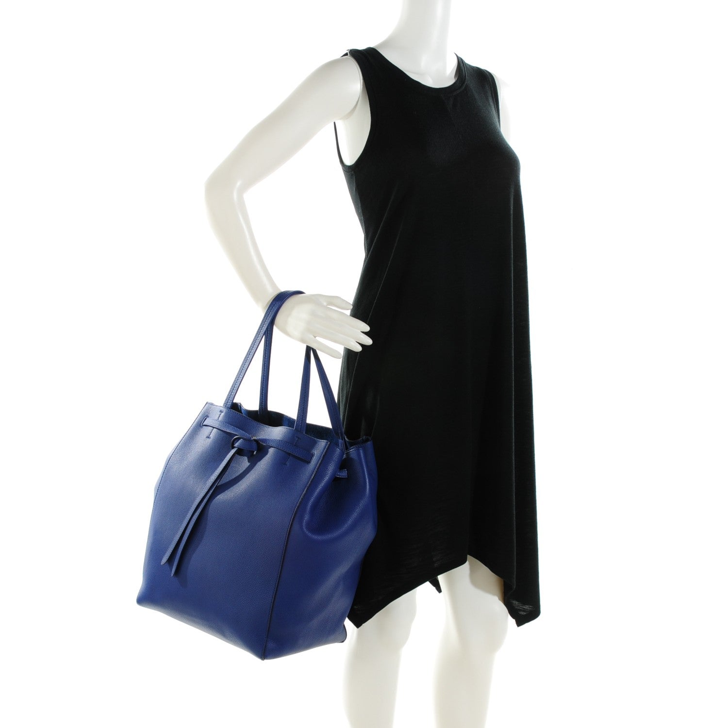 Celine Soft Grained Calfskin Medium Belt Cabas Phantom Indigo 2 of 7