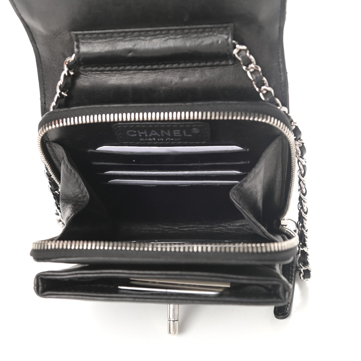 Chanel Lambskin Quilted Mini Crossbody Flap Black 5 of 9