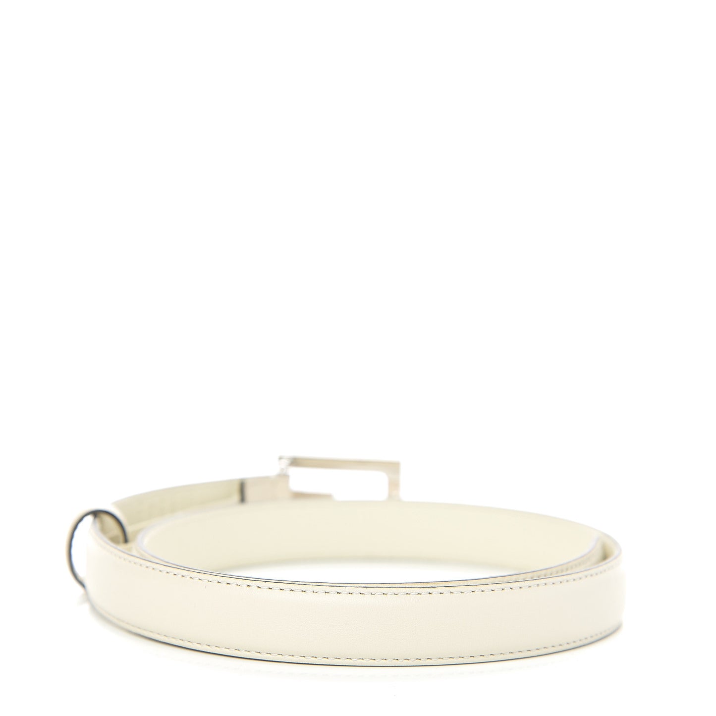 Moon Calfskin Crystal Square G Madelyn 20mm Belt 65 26 White