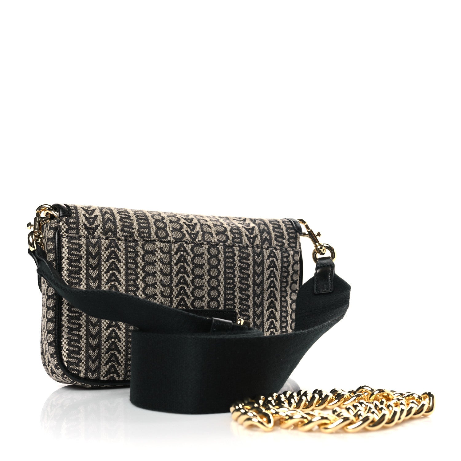 Marc Jacobs Cotton Jacquard The Monogram J Marc Shoulder Bag Beige Multi 3 of 9