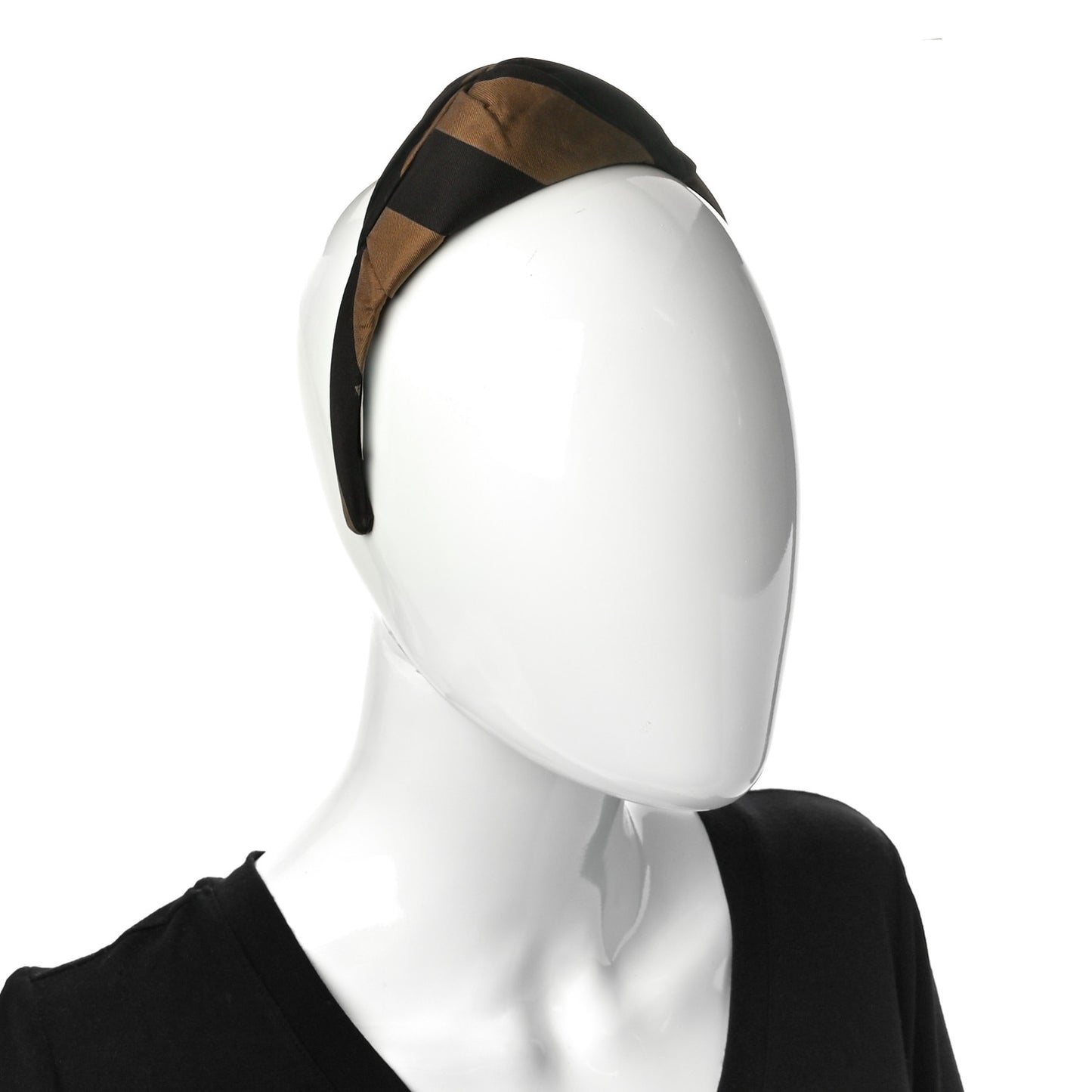 Silk Pequin Foulard Headband Tobacco