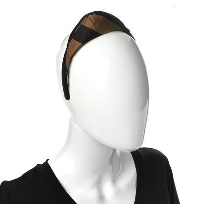 Fendi Silk Pequin Foulard Headband Tobacco 2 of 7