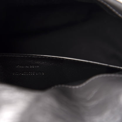 Saint Laurent Crinkled Calfskin Matelasse Monogram Baby Niki Chain Satchel Storm 8 of 12