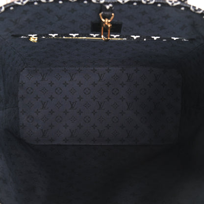 Louis Vuitton Monogram Giant Crafty Neverfull MM Creme Rouge Black 4 of 4