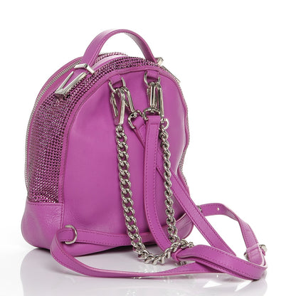 Versace Calfskin Palazzo Crystal Medusa Backpack Pink 3 of 7