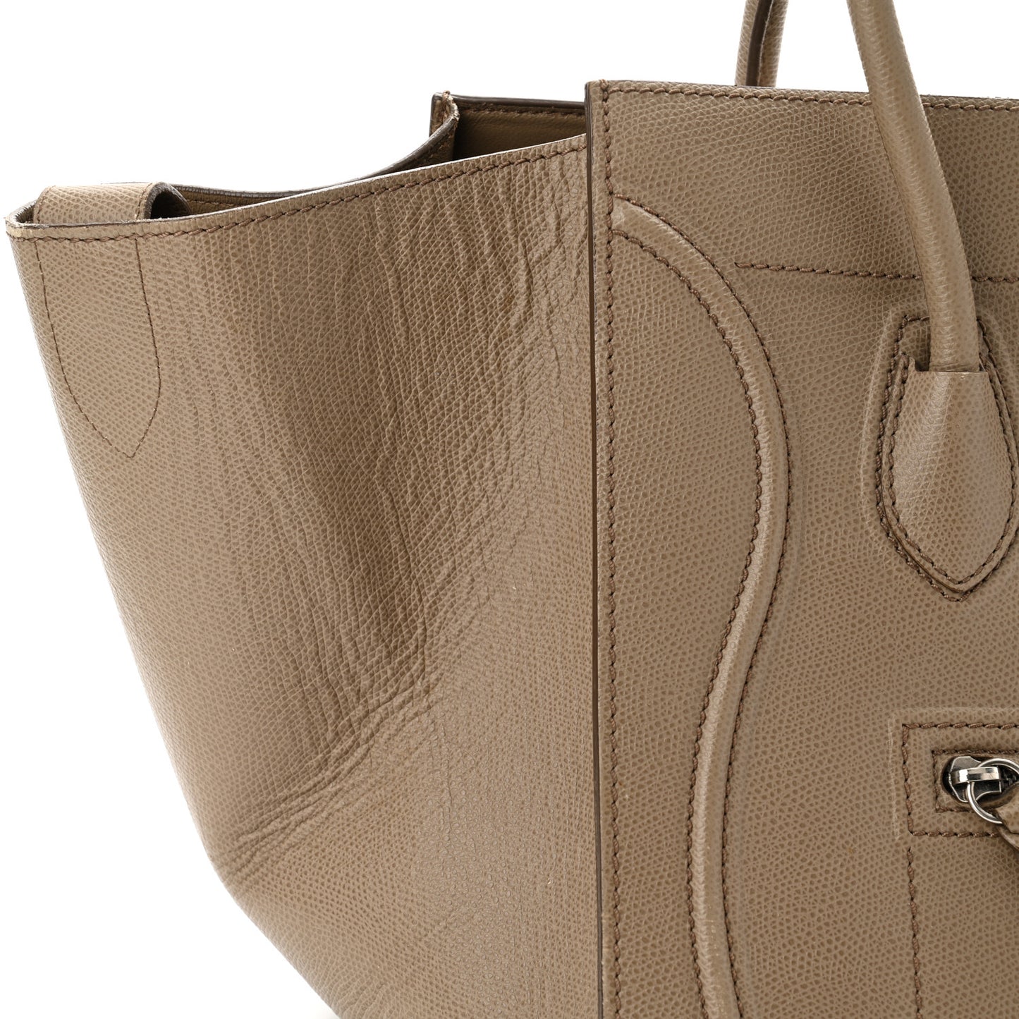 Baby Grained Calfskin Medium Phantom Luggage Taupe