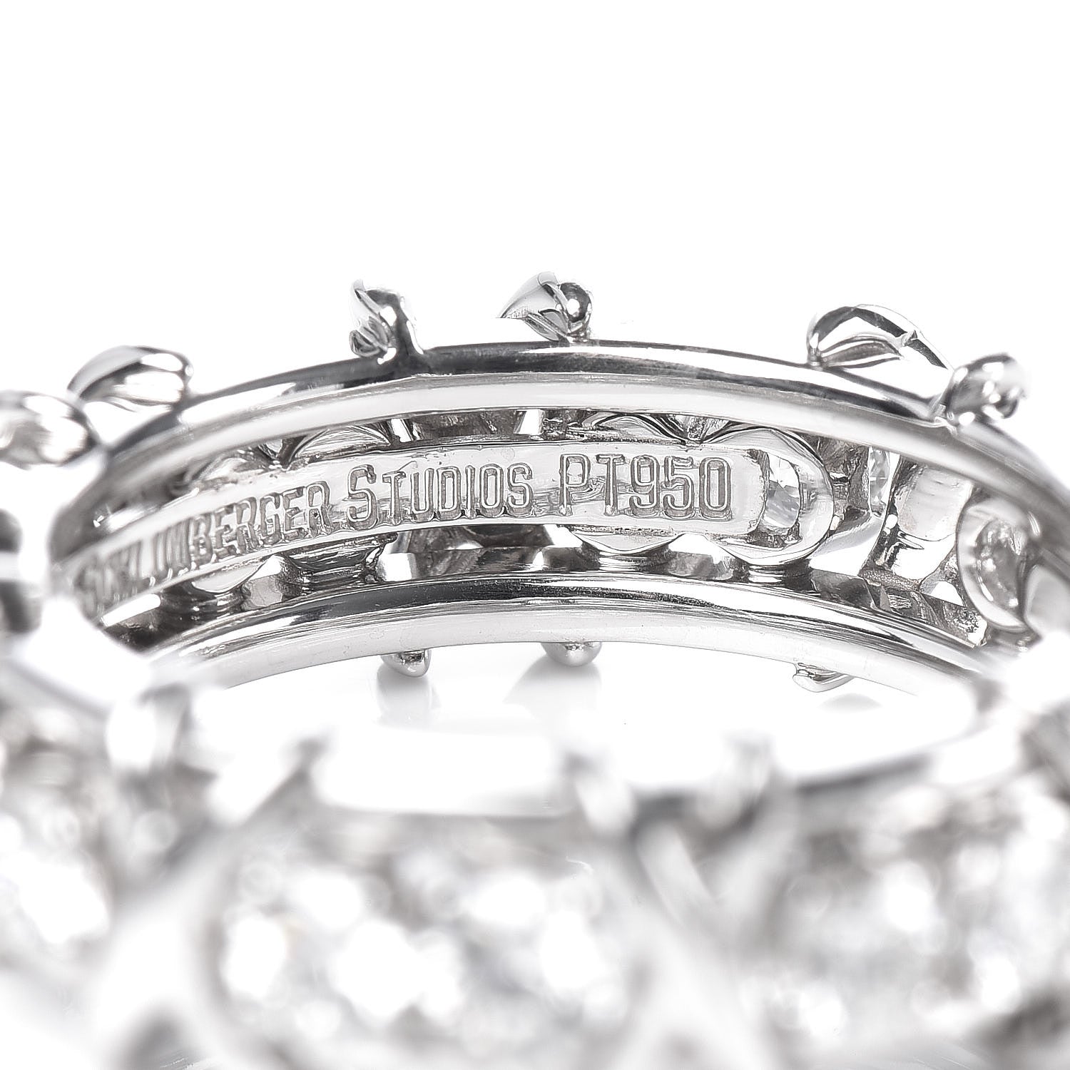 Tiffany Platinum Diamond Schlumberger Sixteen Stone Ring 48 4.5 5 of 5