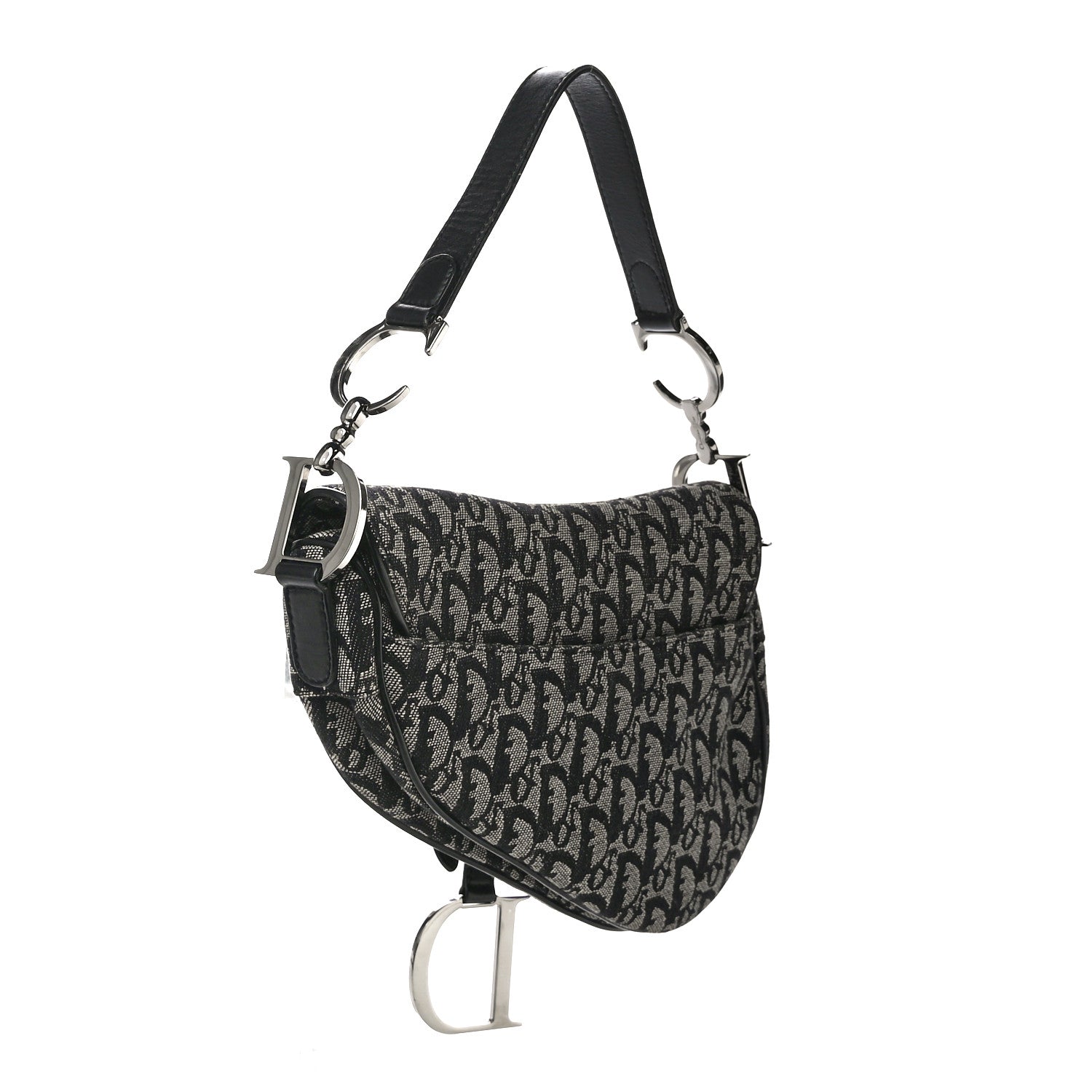Christian Dior Monogram Saddle Bag Black 4 of 14