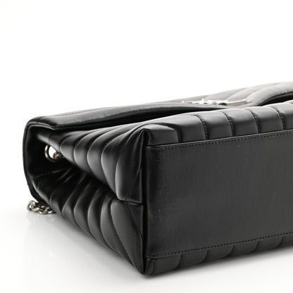 Saint Laurent Calfskin Y Quilted Monogram Medium Loulou Chain Satchel Black 8 of 9