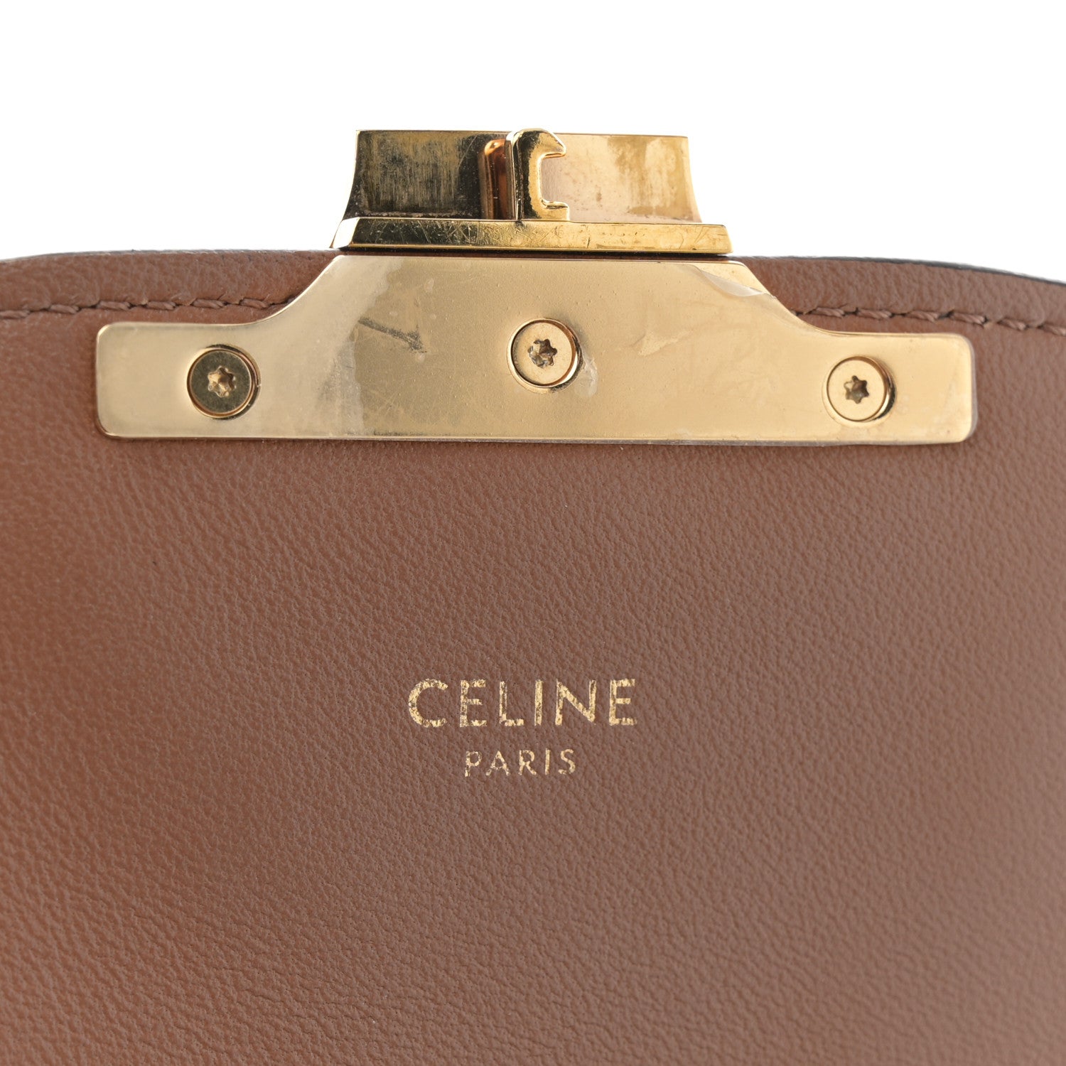 Celine Calfskin Triomphe Canvas Teen Triomphe Bag White 6 of 10