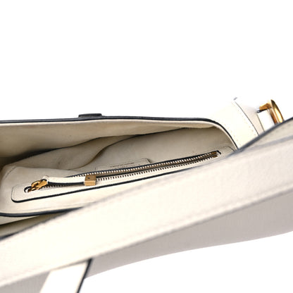 Christian Dior Grained Calfskin Saddle Bag White 4 of 10