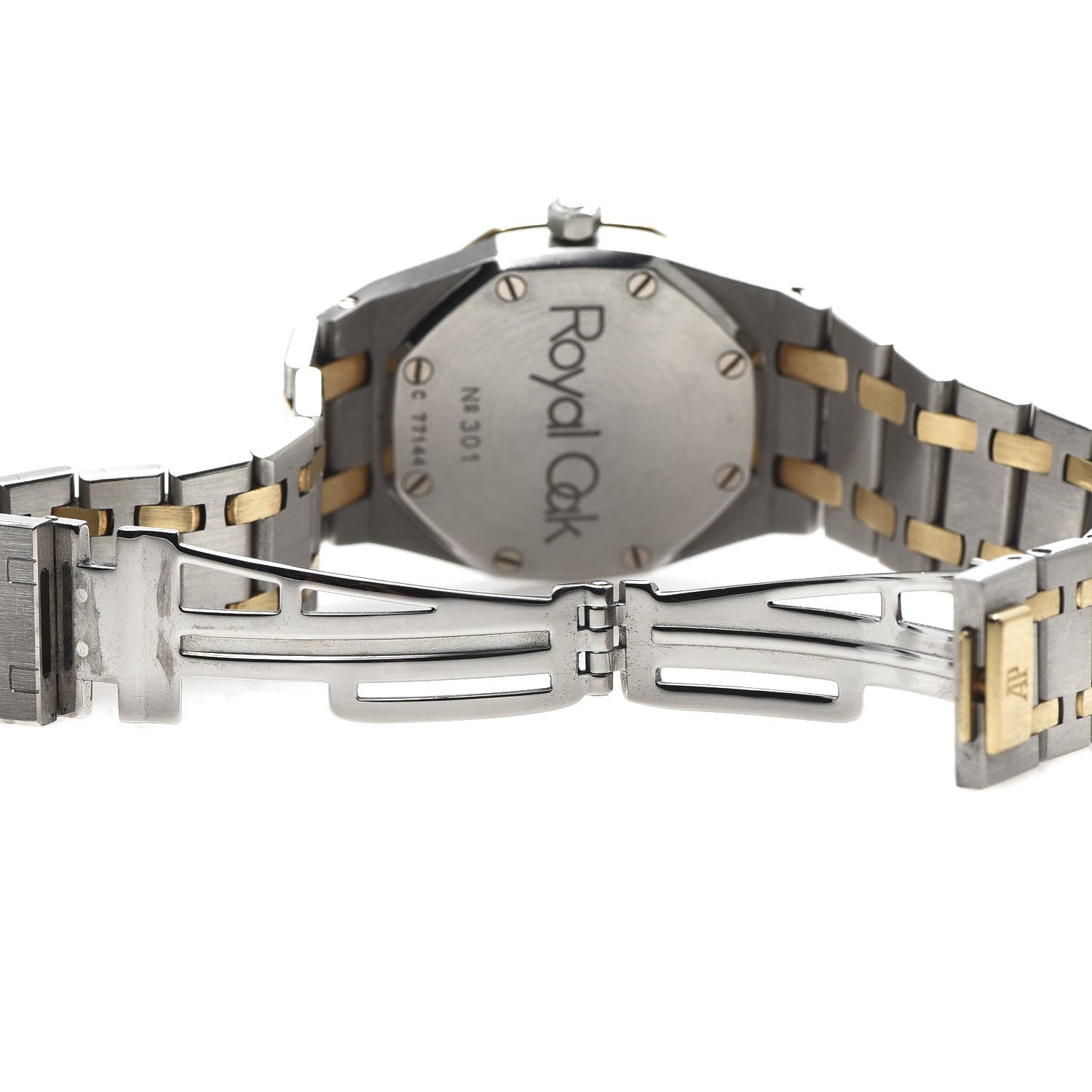 Audemars Piguet Stainless Steel 18K Yellow Gold 30mm Royal Oak Automatic Watch 6 of 6