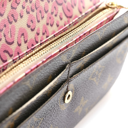 Louis Vuitton Monogram Leopard Sarah Wallet Blanc Corail 7 of 10