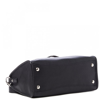 Prada Vitello Phenix Top Handle Shopping Satchel Black 3 of 8