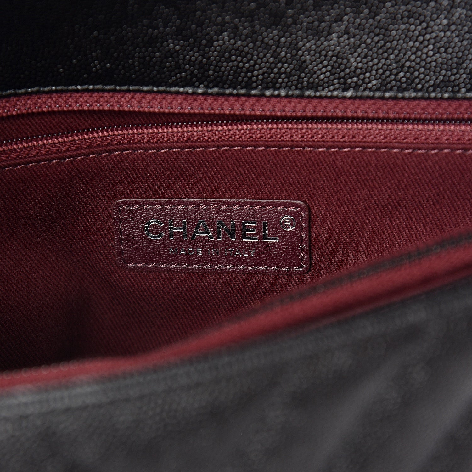 Chanel Caviar Chevron Quilted Small Coco Handle Flap So Black 5 of 9