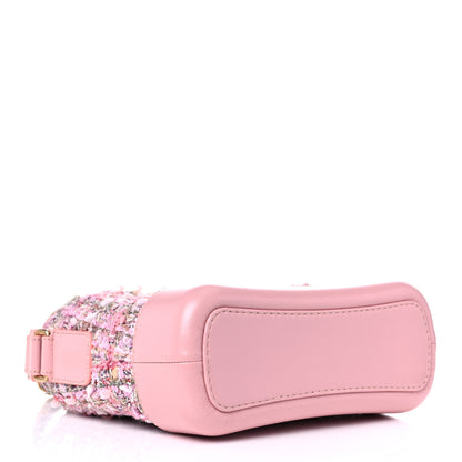 Chanel Tweed Calfskin Small Gabrielle Hobo Light Pink 4 of 14