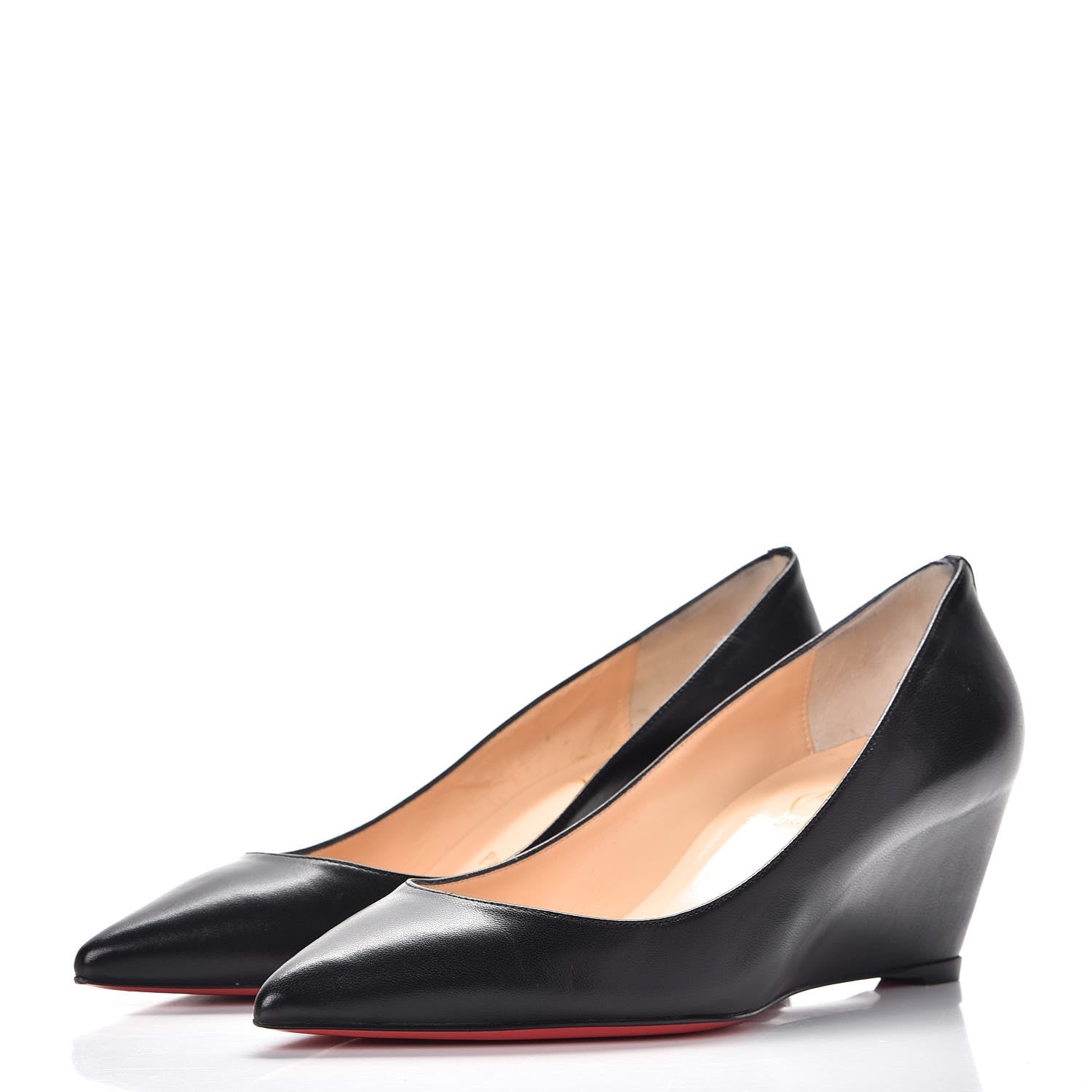 Christian Louboutin Shiny Nappa Pipina 55 Wedges 37.5 Black 3 of 13