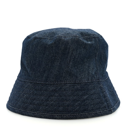 Prada Denim Re-Nylon Reversible Bucket Hat Blue Black 2 of 12