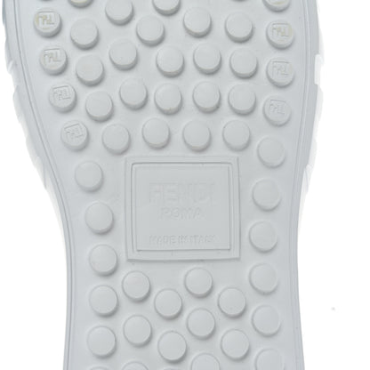Fendi Fabric Jacquard Vitello Technical Fabric FF Womens Fendi Force Low Top Sneakers 41 White Tobacco 8 of 9