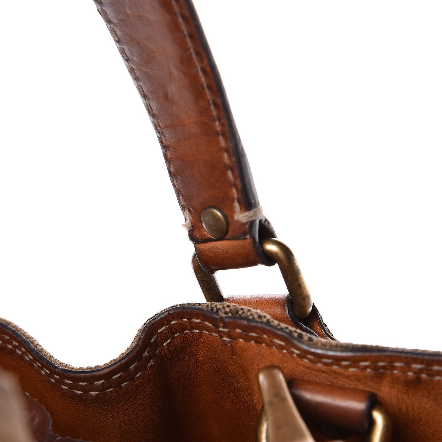 Canvas Mega Check Medium Ashby Hobo Saddle Brown