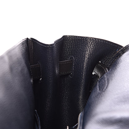 Hermes Box Birkin 35 Black Bleu Marine 13 of 42