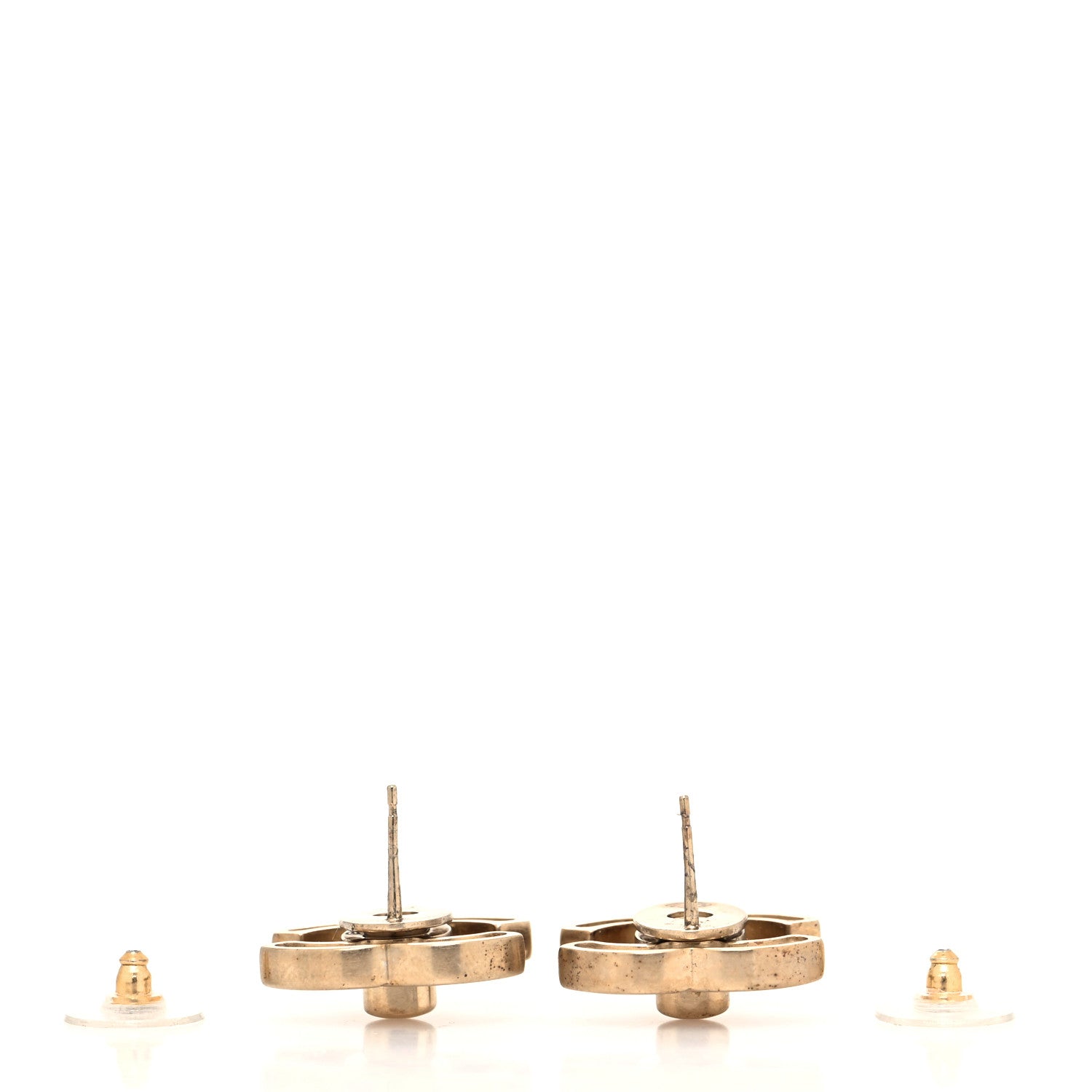 Chanel Metal CC Turnlock Interchangeable Earrings Gold 4 of 6