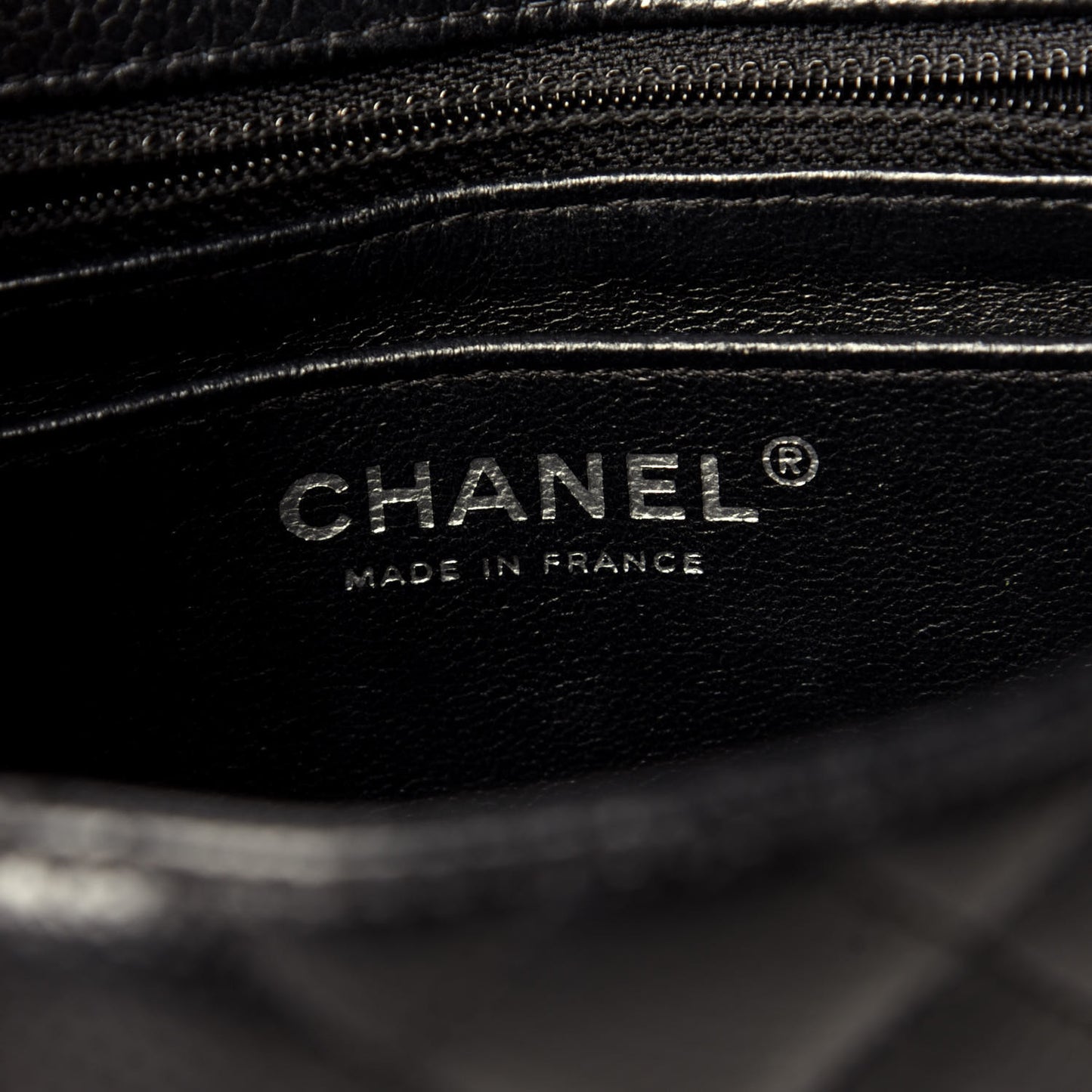 Caviar Quilted Mini Square Flap Black