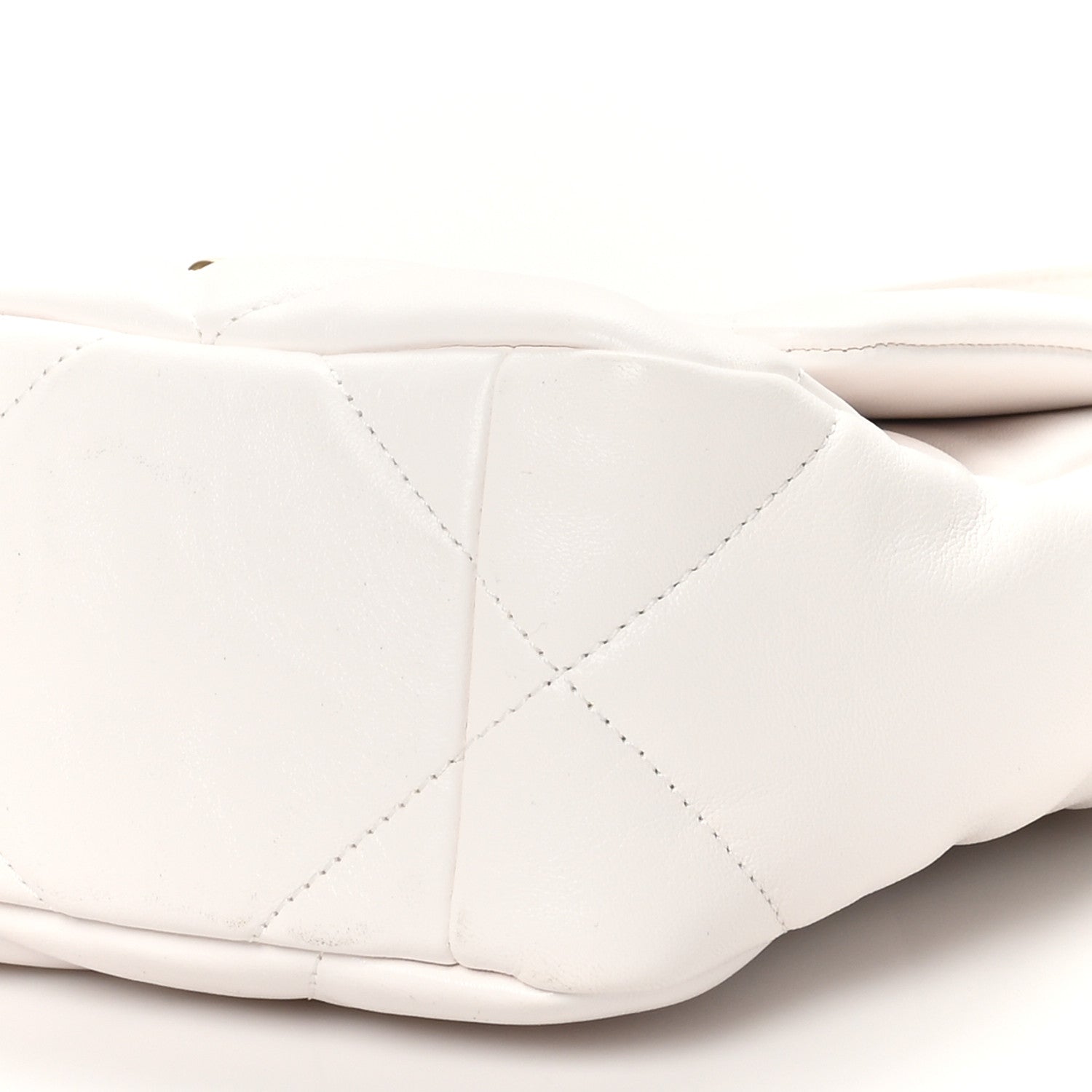 Chanel Lambskin Quilted Medium Chanel 19 Flap White 10 of 11
