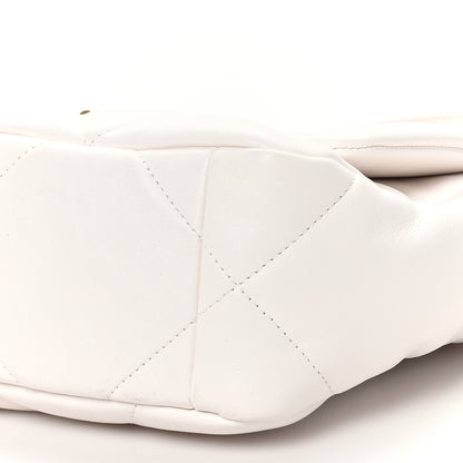 Chanel Lambskin Quilted Medium Chanel 19 Flap White 10 of 11