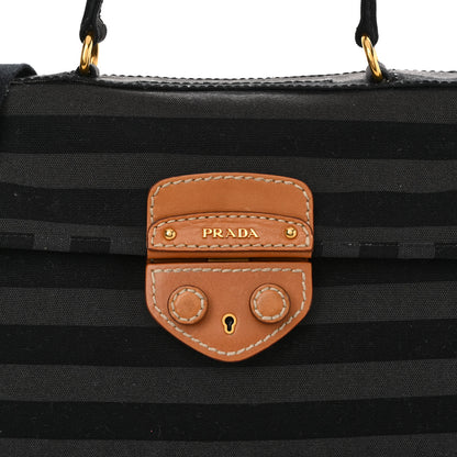 Prada Canvas Canapa Righe Striped Top Handle Satchel Gendarme 7 of 10