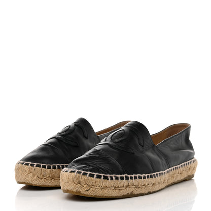 Chanel Lambskin CC Espadrilles 41 Black 3 of 9