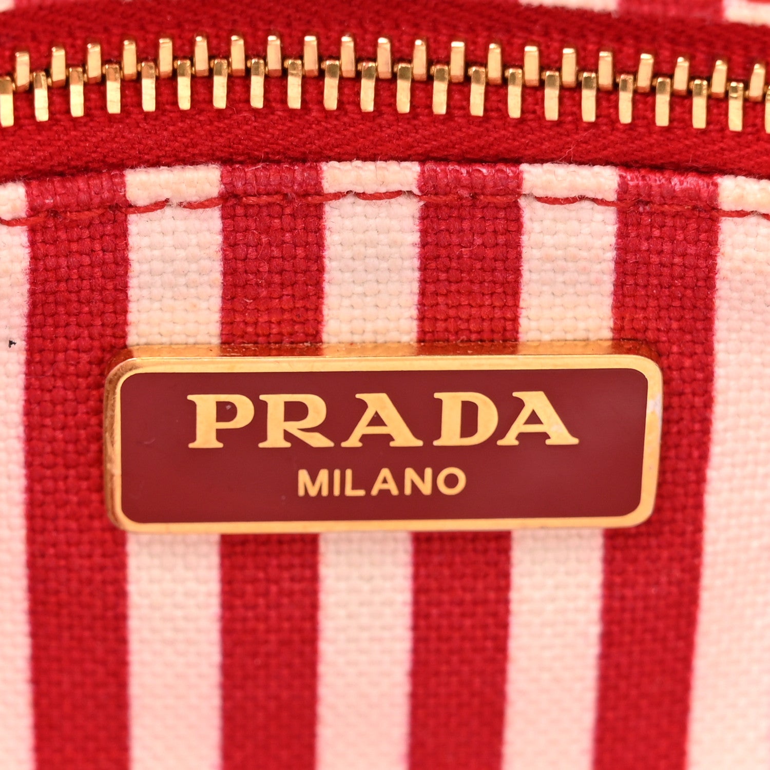 Prada Canvas Canapa Logo Pouch Rosso 6 of 9