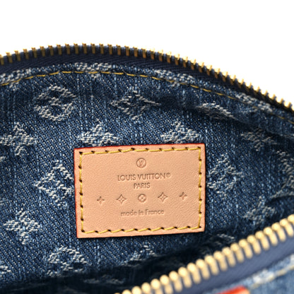 Louis Vuitton Monogram Denim Hills Pochette Blue 6 of 9