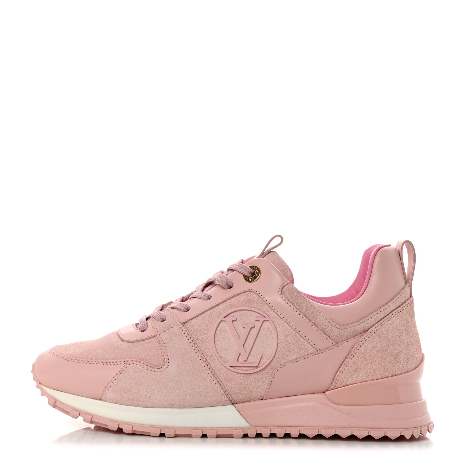 Louis Vuitton Suede Calfskin Run Away Sneakers 37.5 Pink 1 of 8