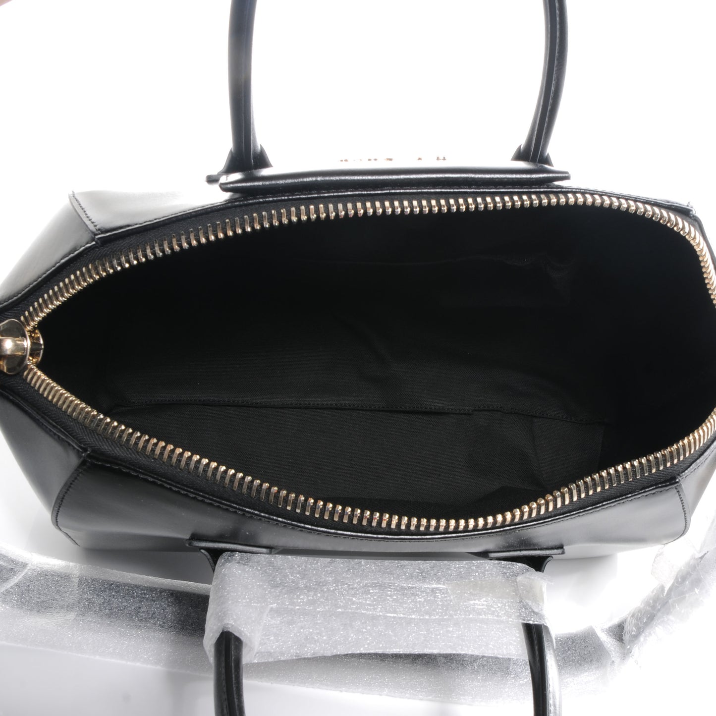 Shiny Lord Calfskin Medium Antigona Black