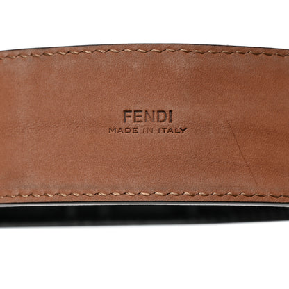 Fendi Calfskin F is Fendi FF 1974 Embossed Belt 80/32 Black 4 of 6