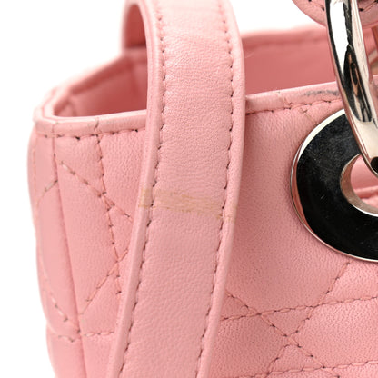 Christian Dior Lambskin Cannage Medium Lady Dior Light Pink 12 of 13