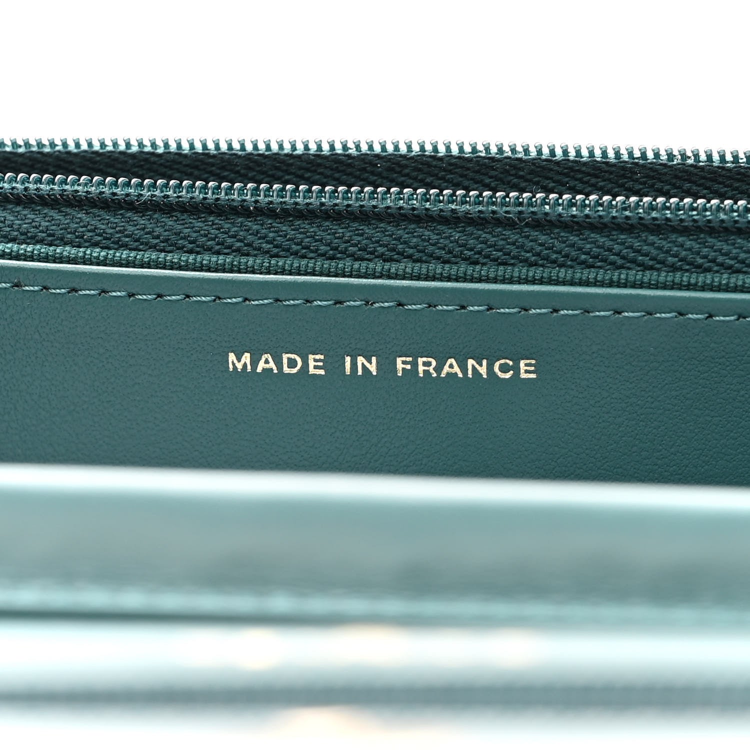 Chanel Shaded Patent Calfskin Quilted Wallet On Chain WOC Green Blue 7 of 12