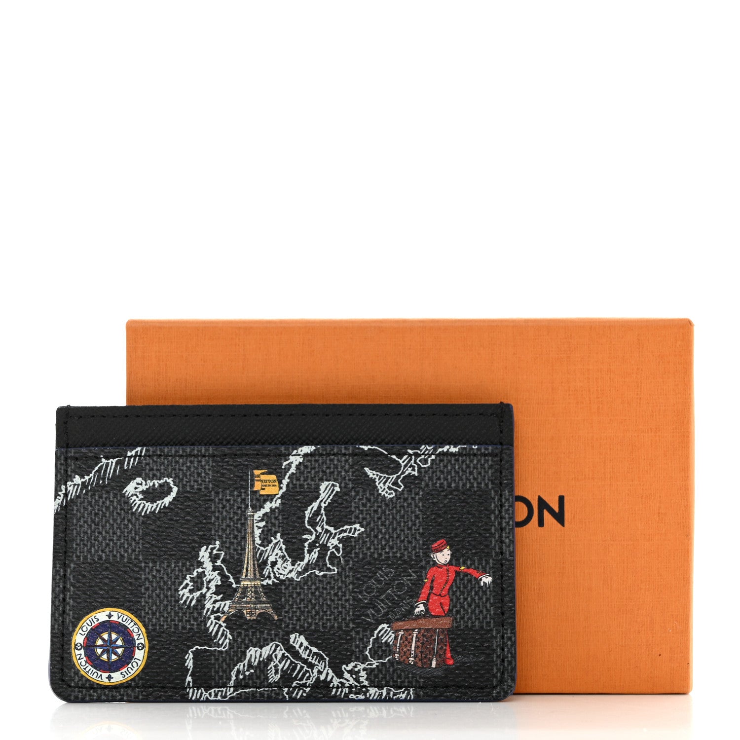 Louis Vuitton Damier Graphite World Map Porte Cartes Simple 8 of 8