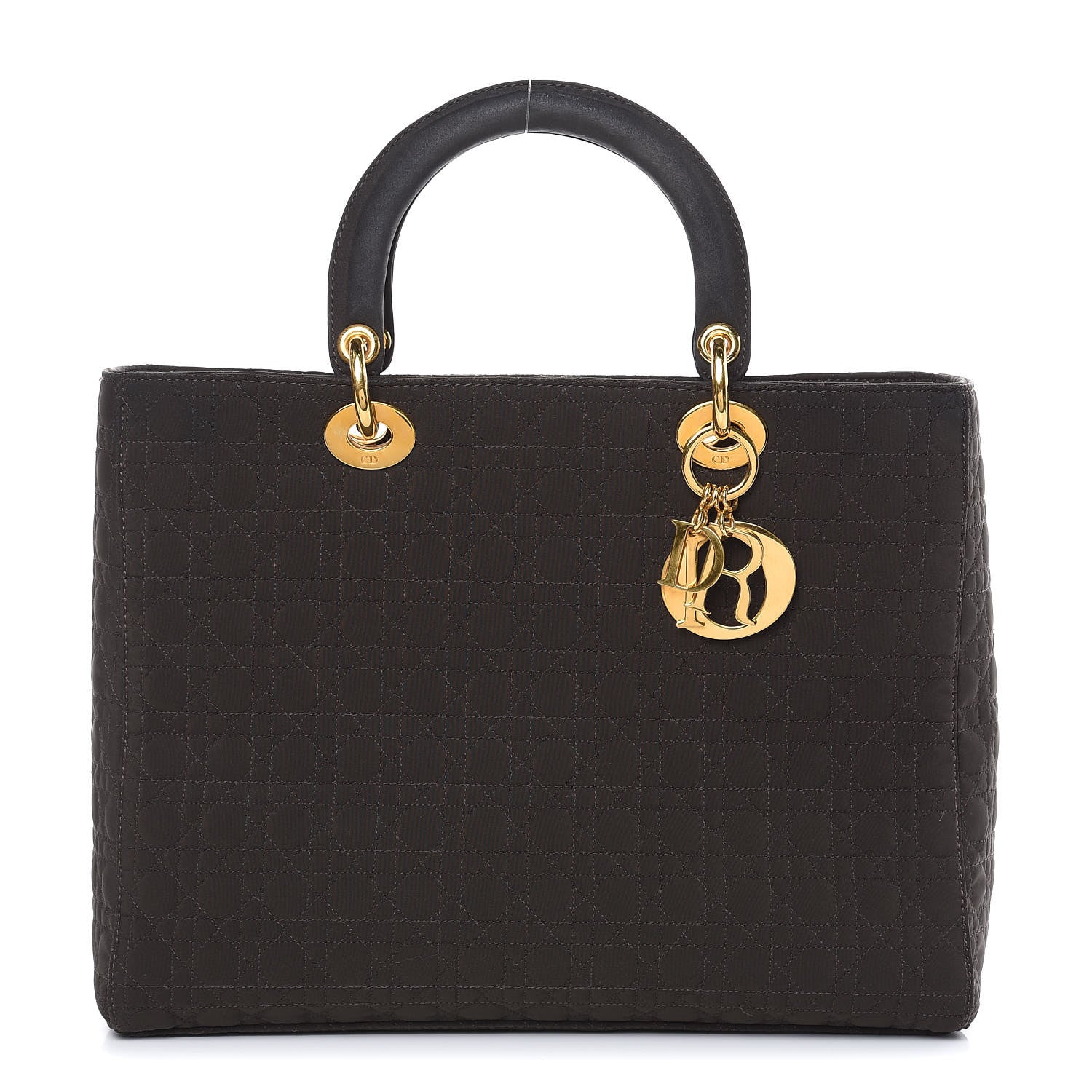Christian Dior Nylon Cannage Large Lady Dior Dark Brown 1 of 14