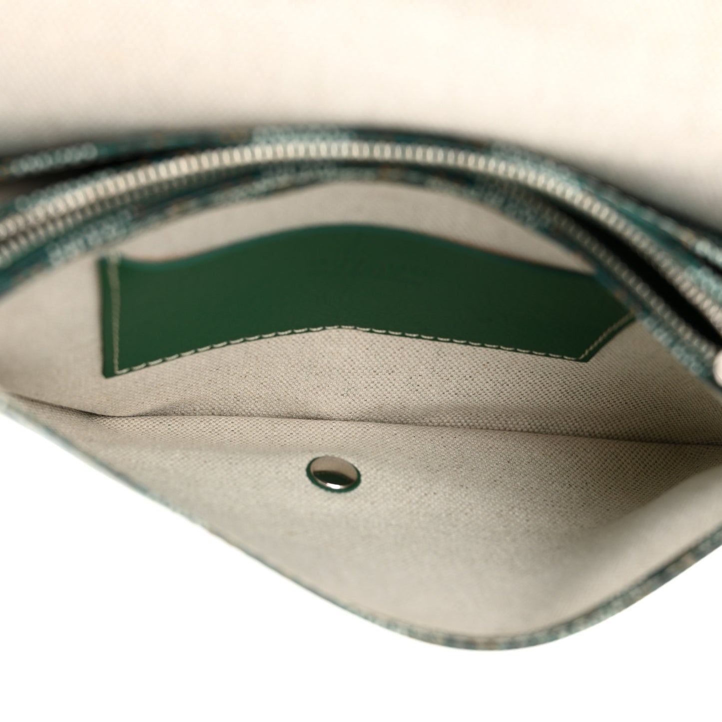 Goyardine Plumet Wallet Clutch Green
