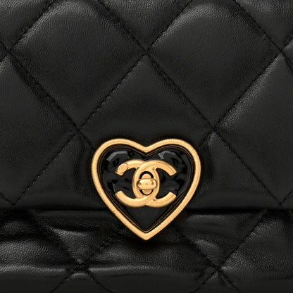 Chanel Lambskin Plexiglass Quilted Coco Love Mini Flap Black 8 of 11