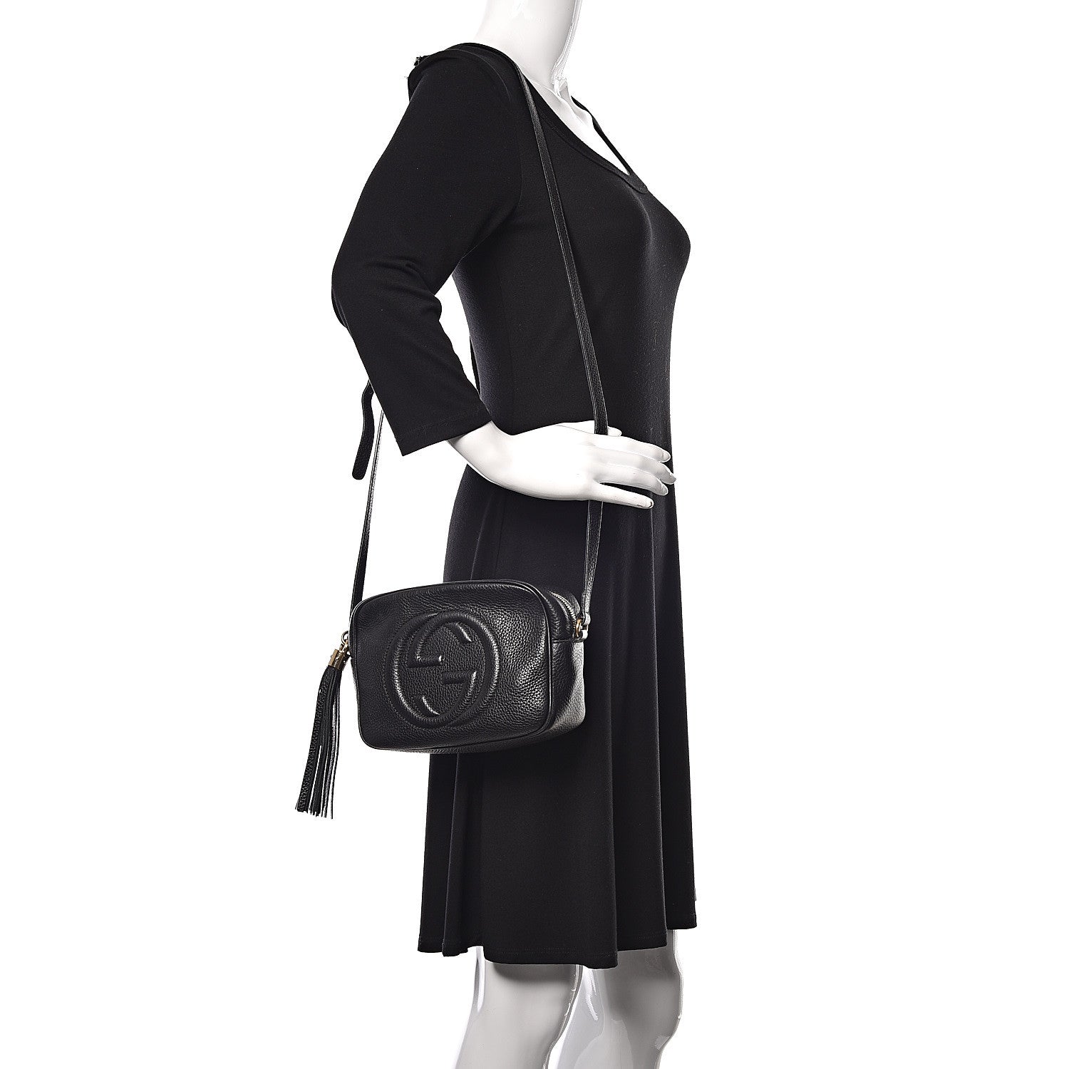 Gucci Pebbled Calfskin Small Soho Disco Bag Black 2 of 16
