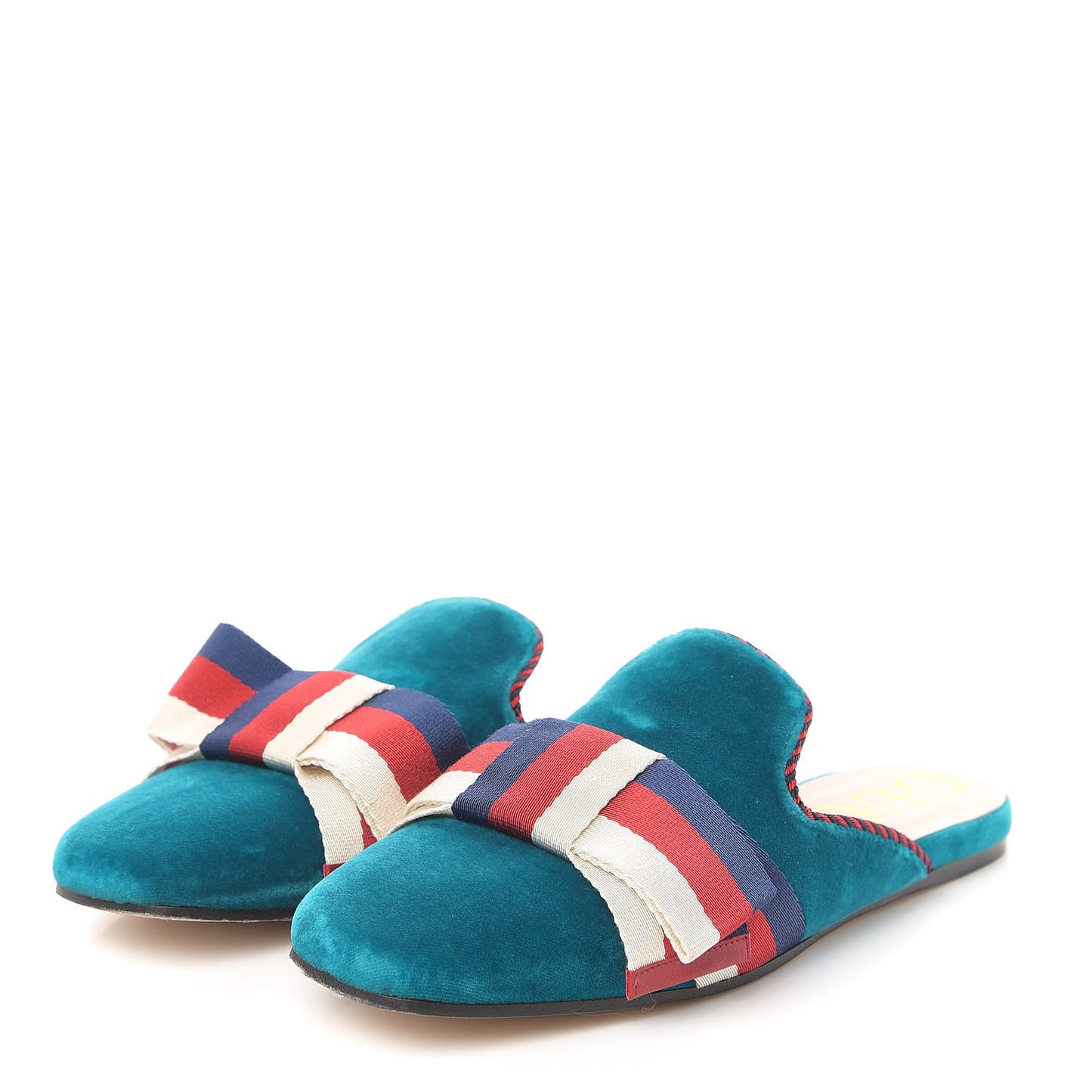 Softy Velvet Sylvie Bow Slippers 37.5 Pavone