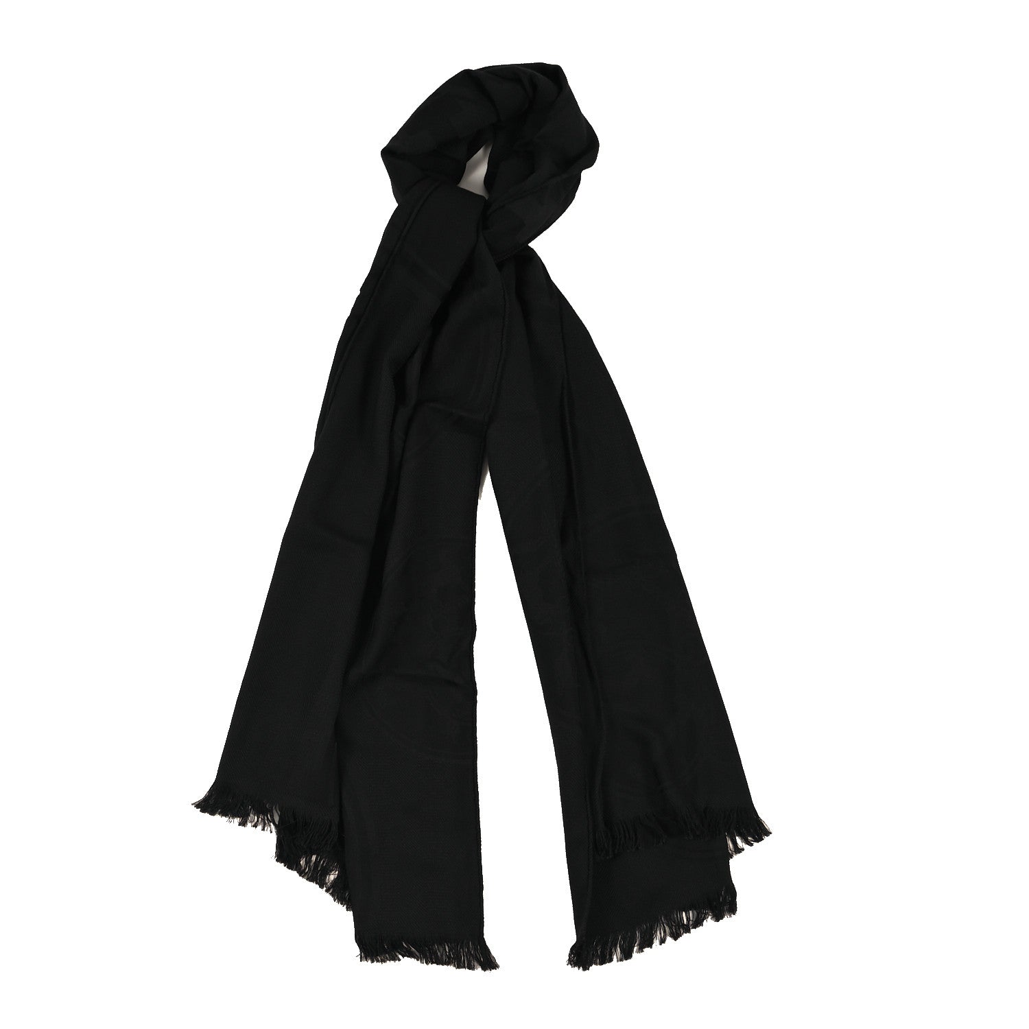 Hermes Cashmere Silk New Libris Stole Black 1 of 3