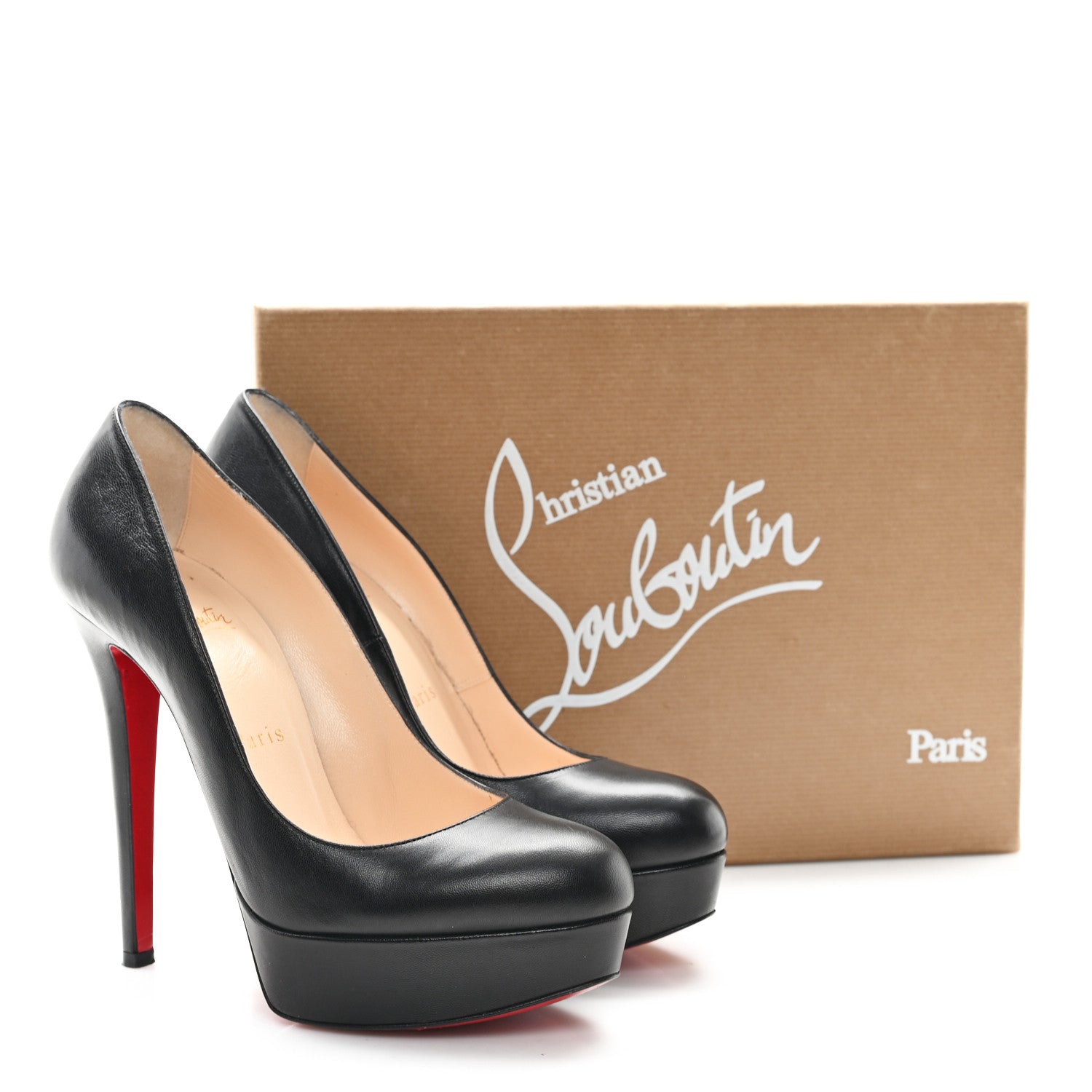 Christian Louboutin Kid Bianca 140 Pumps 37.5 Black 1740703