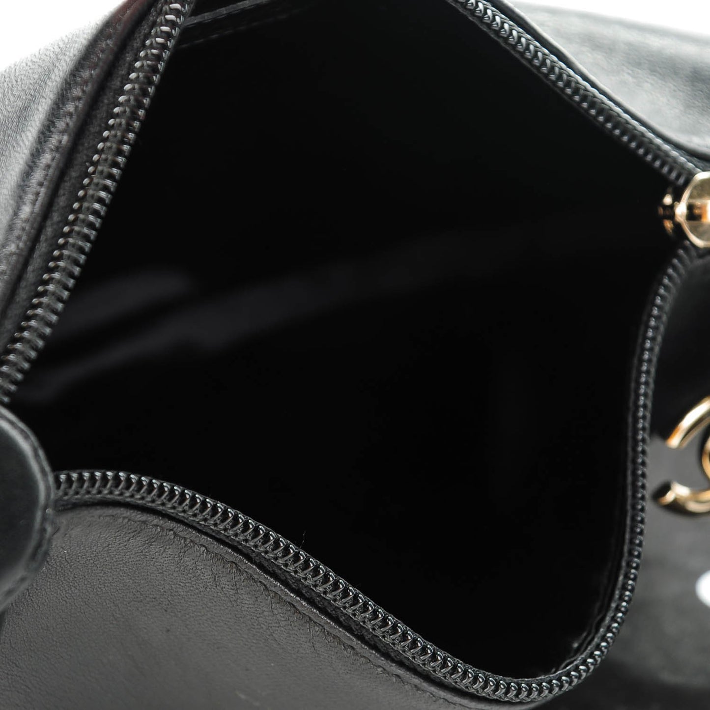 Lambskin Fortune Cookie Clutch Black