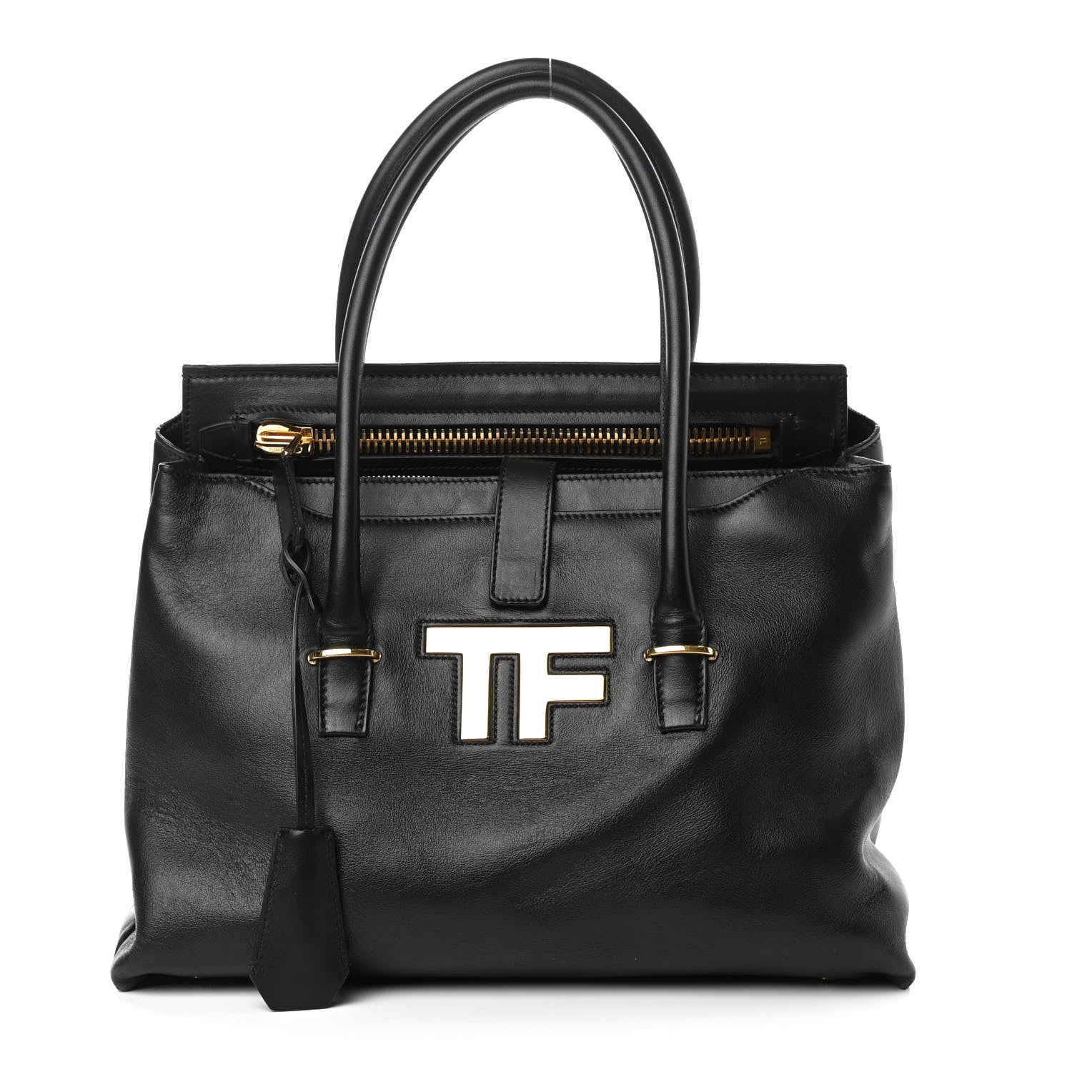 Tom Ford Smooth Calfskin Medium Icon Bag Black 1 of 8