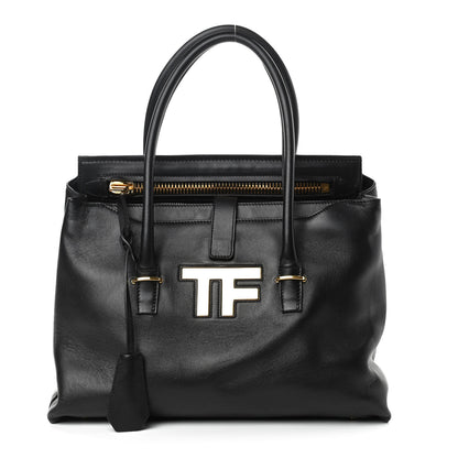 Tom Ford Smooth Calfskin Medium Icon Bag Black 1 of 8
