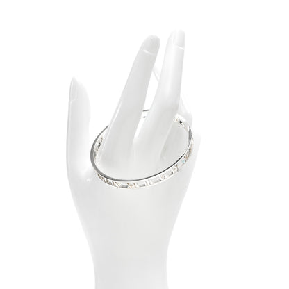 Tiffany Sterling Silver Narrow Atlas Open Bangle Bracelet 2 of 6